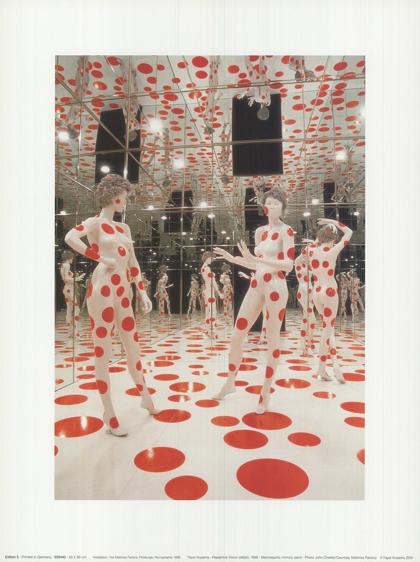YAYOI KUSAMA Repetitive Vision (Detail 15.75" x 11.75" Offset Lithograph 2001 Co: YAYOI KUSAMA Repetitive Vision (Detail 15.75" x 11.75" Offset Lithograph 2001 Co Experience the mesmerizing world of Yayoi Kusama with Repetitive Vision, a striking 2001 offset lithograph that