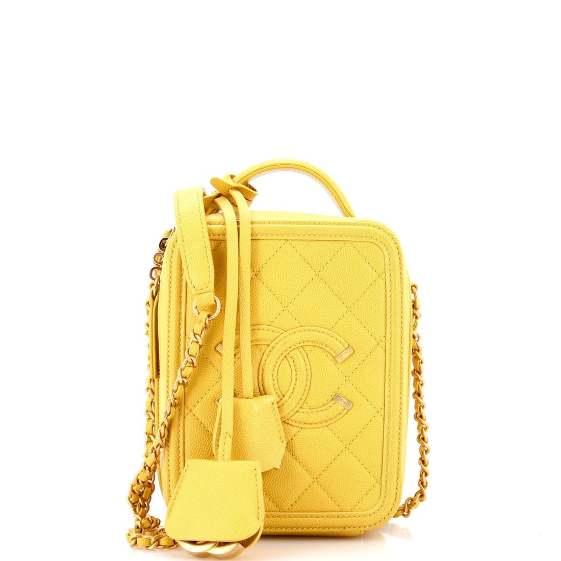 Chanel vertical vanity case quilted caviar filigree (1 of 5)