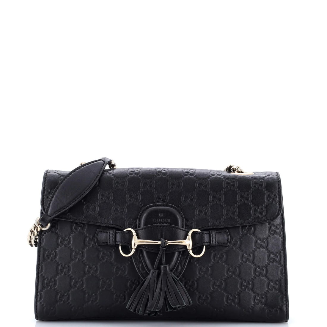 Gucci medium leather bag chain flap Emily Guccissima (1 of 6)