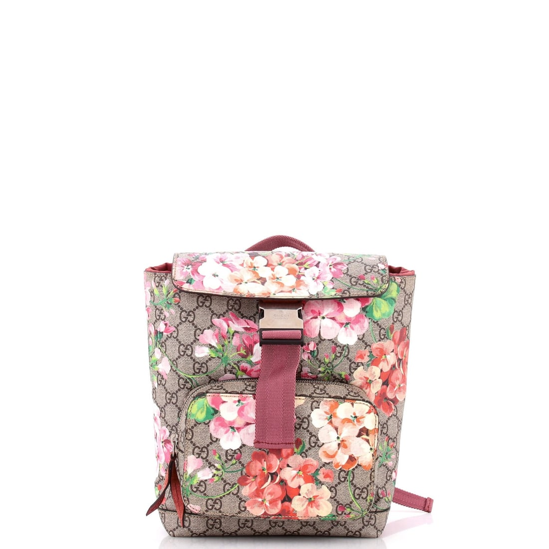 Gucci GG Coated Canvas Small Blooms Print Buckle Backpack (1 of 5)
