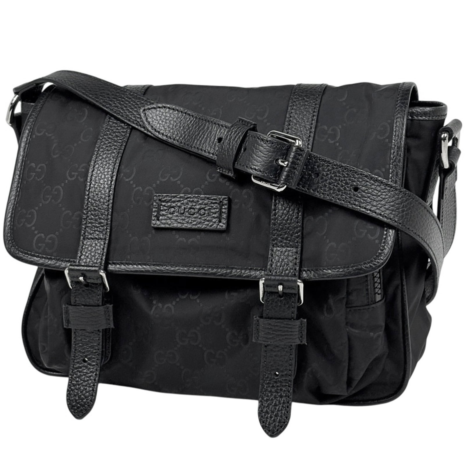 Gucci Leather Nylon Shoulder Bag (1 of 7)