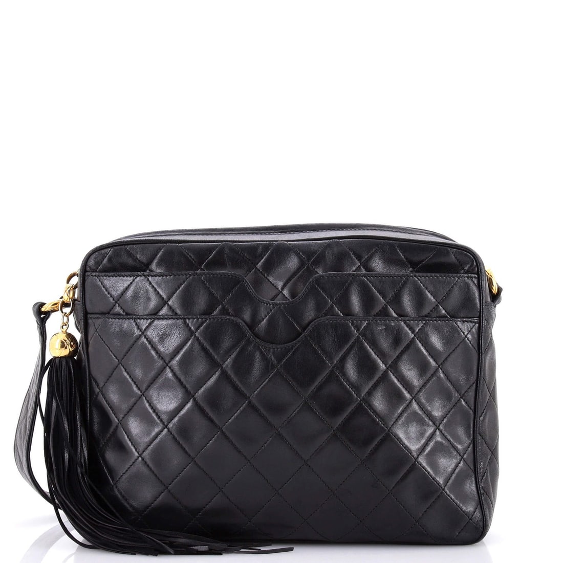 Chanel Vintage Front Pocket Camera Bag Quilted Lambskin Medium (1 of 7)