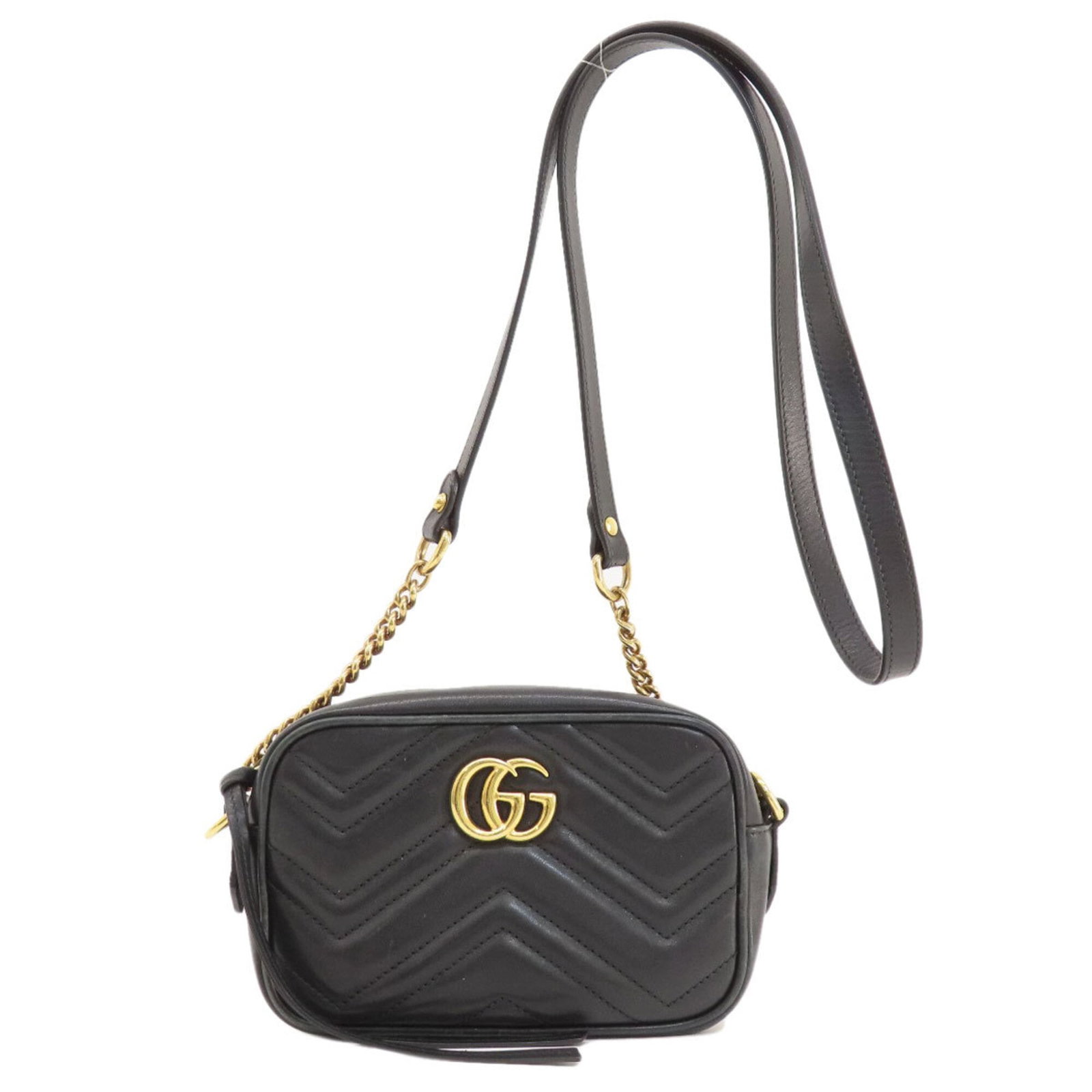 Gucci Leather Shoulder Bag: Gucci Leather Shoulder Bag A sleek and sophisticated Gucci leather shoulder bag, crafted from high-quality calfskin, boasts a timeless black color that exudes elegance. With its classic design and stu