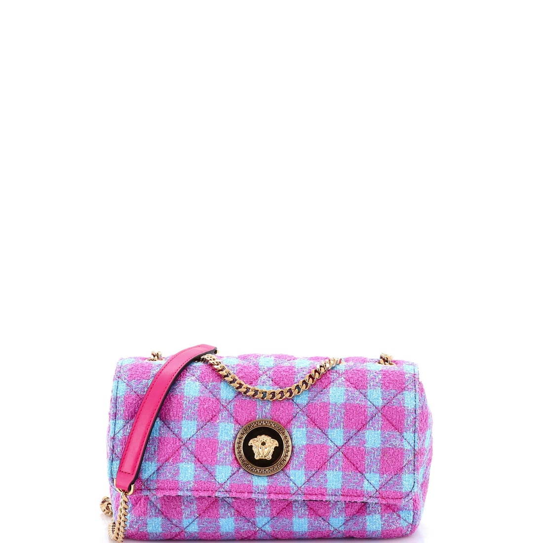 Versace Icon Medusa Tweed Quilted East West Chain Bag (1 of 5)