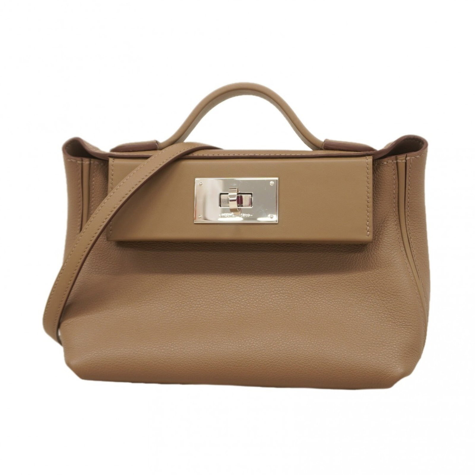 Hermes handbag: Hermes handbag A stunning Hermes handbag in Etoupe Gray, boasting sleek silver hardware and timeless design, is now available for purchase. With its classic 16cm x 21cm size and luxurious feel, this p