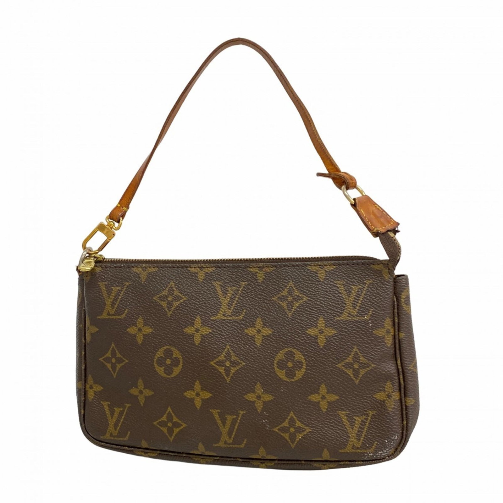 Louis Vuitton pouch: Louis Vuitton pouch A luxurious brown Louis Vuitton pouch, perfect for adding a touch of elegance to your daily essentials. With its classic design and timeless appeal, this iconic accessory is sure t