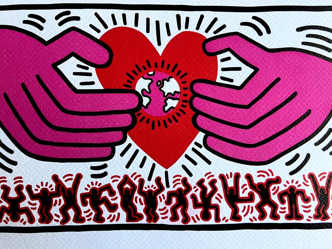 Keith Haring lithograph from a numbered painting: Keith Haring lithograph from a numbered painting A rare opportunity to own a piece of pop art history, this numbered lithograph by Keith Haring is a testament to the artist's iconic style. Printed in