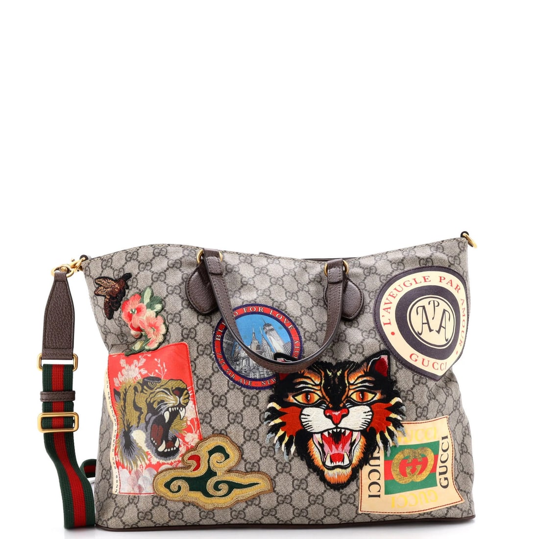 Gucci GG Coated Canvas Convertible Soft Large Tote with Applique (1 of 6)