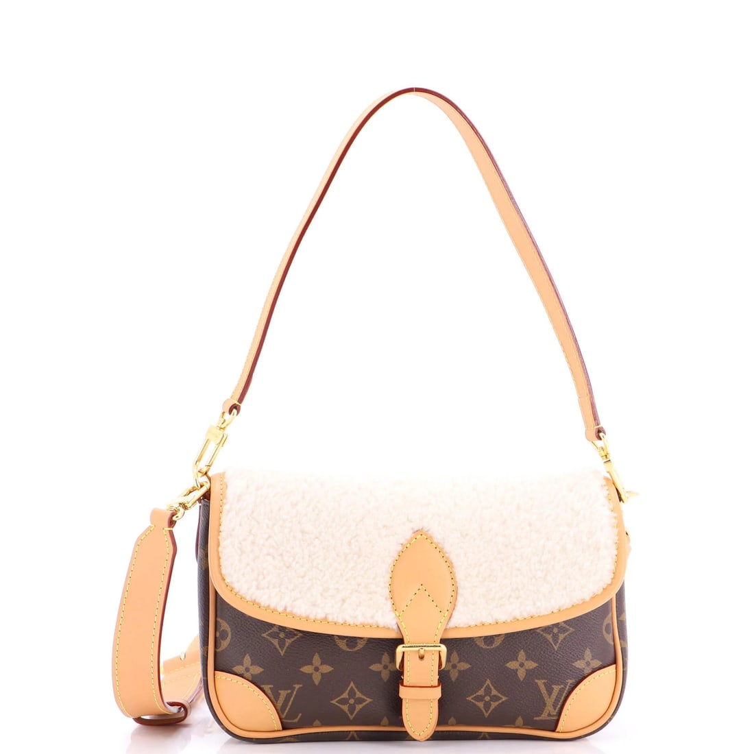 Louis Vuitton Diane Monogram Canvas Handbag Shearling (1 of 7)