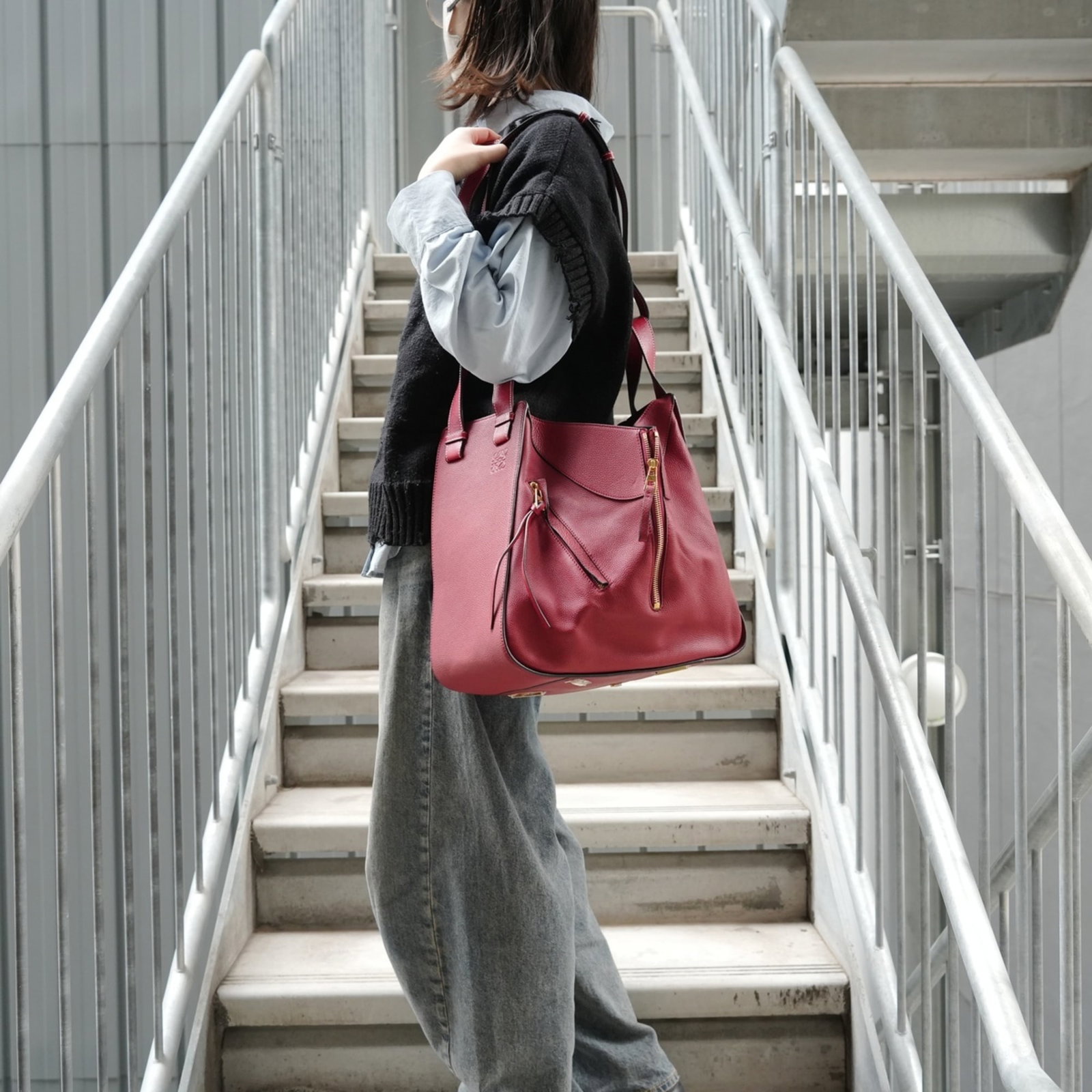 Leather Loewe Handbag - 13