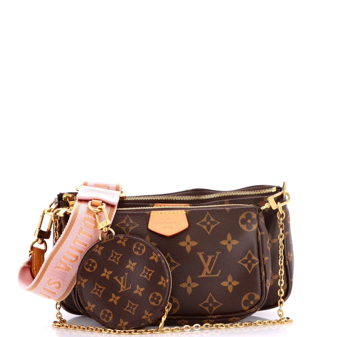 Louis Vuitton Monogram Canvas Multi Pochette Accessoires: Louis Vuitton Monogram Canvas Multi Pochette Accessoires A timeless piece from the iconic Louis Vuitton brand, this Multi Pochette Accessoires boasts a classic monogram canvas exterior in rich brown