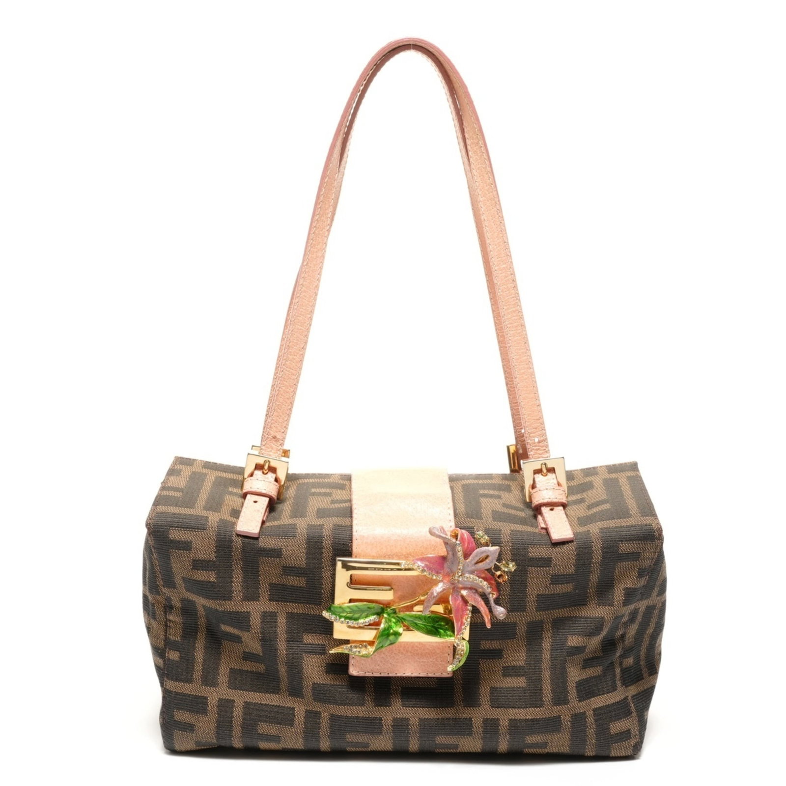 Fendi canvas handbag: Fendi canvas handbag A stylish and timeless Fendi canvas handbag, perfect for adding a touch of luxury to your everyday look. With its rich brown color and spacious interior, this versatile bag is