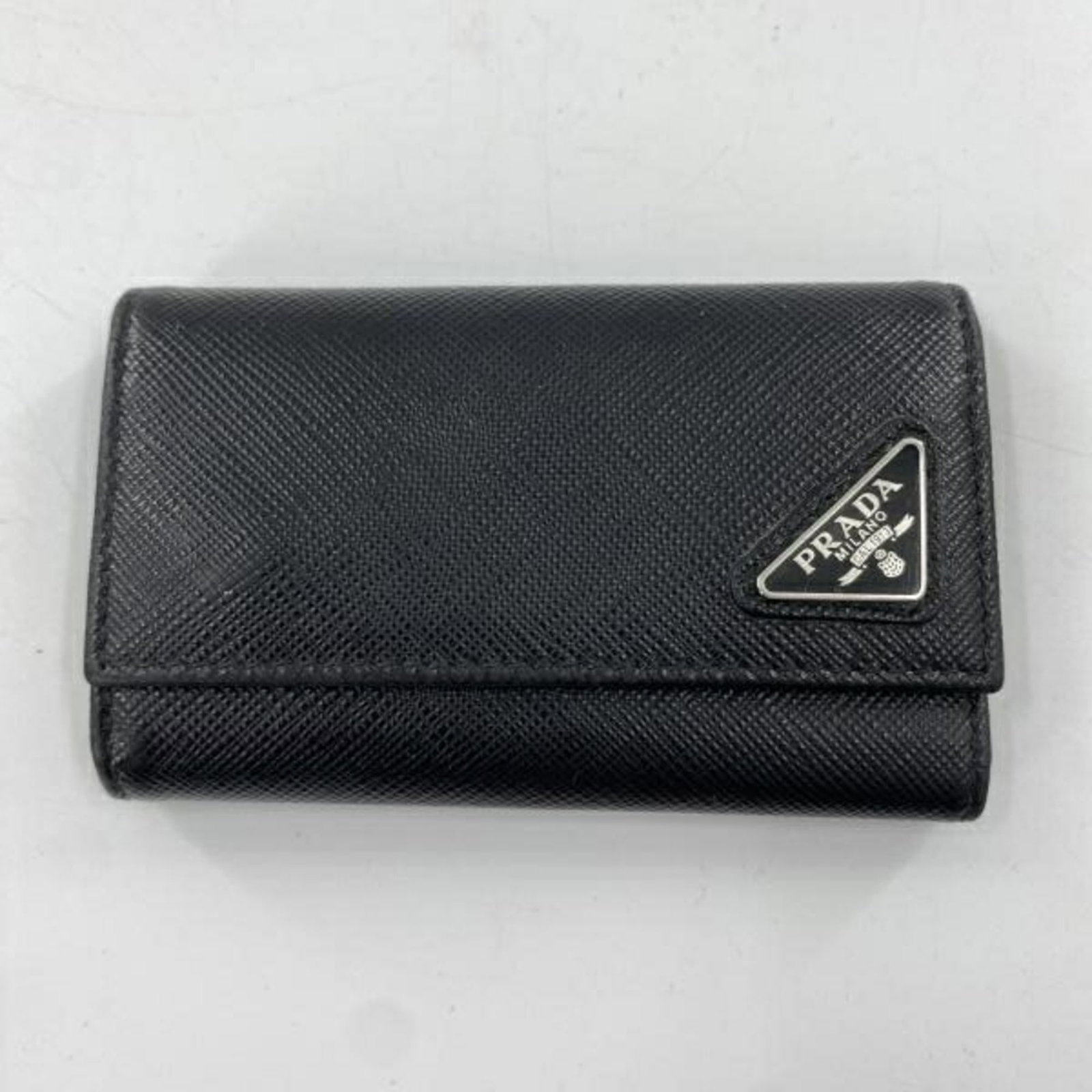 Prada Keycase Saffiano Triangle