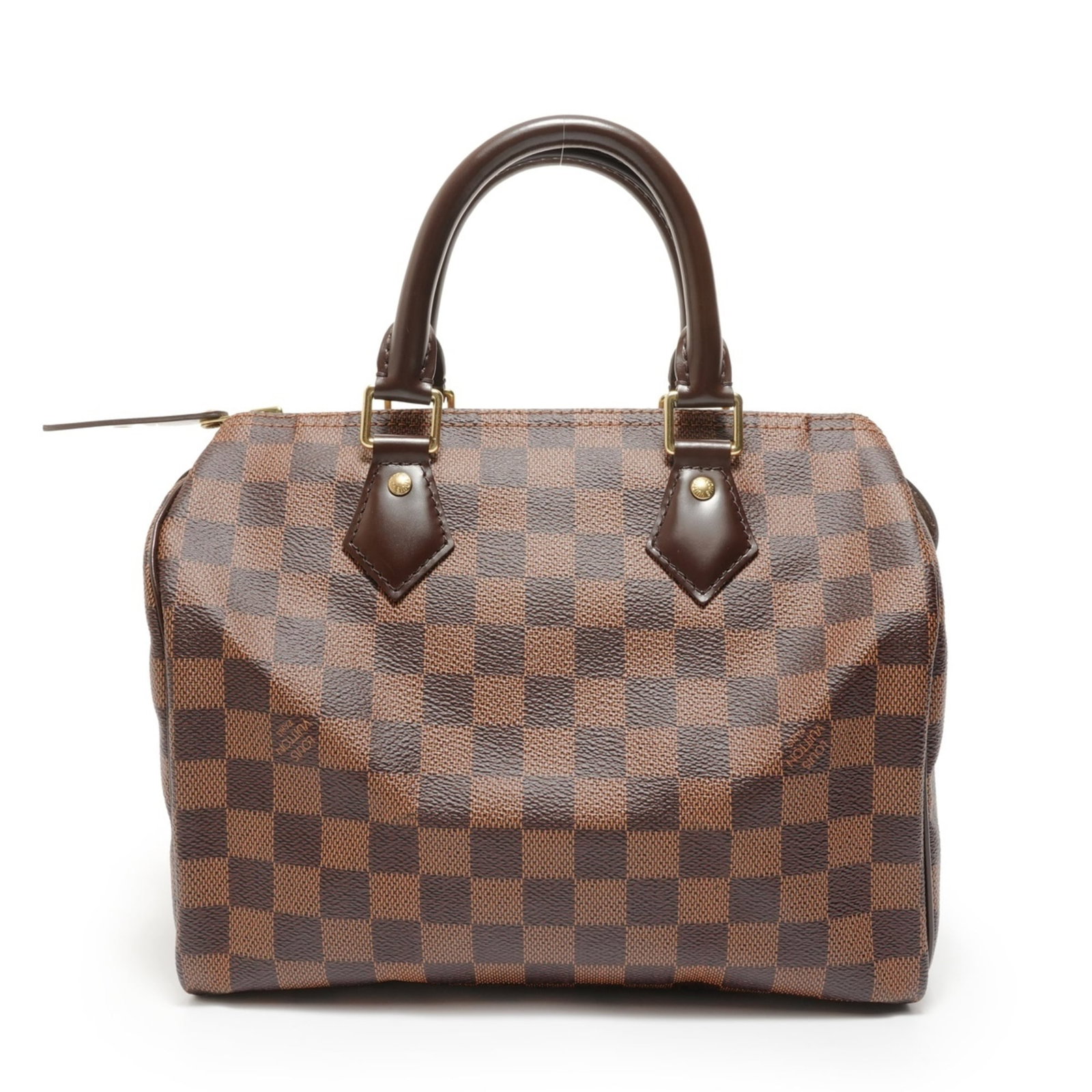 Louis Vuitton handbag canvas damier: Louis Vuitton handbag canvas damier A timeless piece from the iconic Louis Vuitton brand, this classic Damier canvas handbag boasts a rich brown hue and signature pattern, perfect for adding a touch