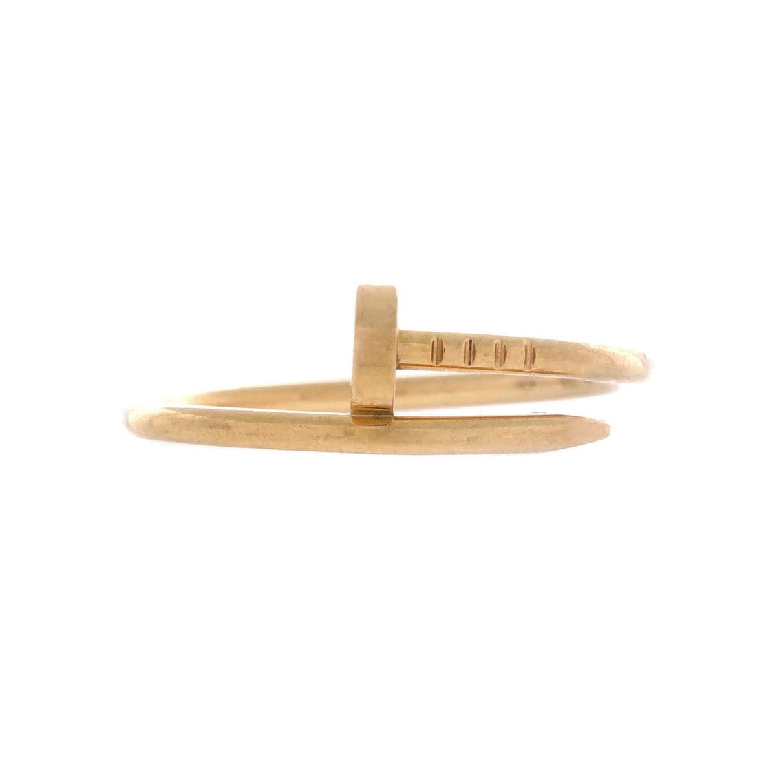 Cartier juste un clou ring in small gold: Cartier juste un clou ring in small gold A rare opportunity to own a piece of Cartier history, the Juste un Clou ring in 18K yellow gold is a timeless classic with its signature minimalist design and