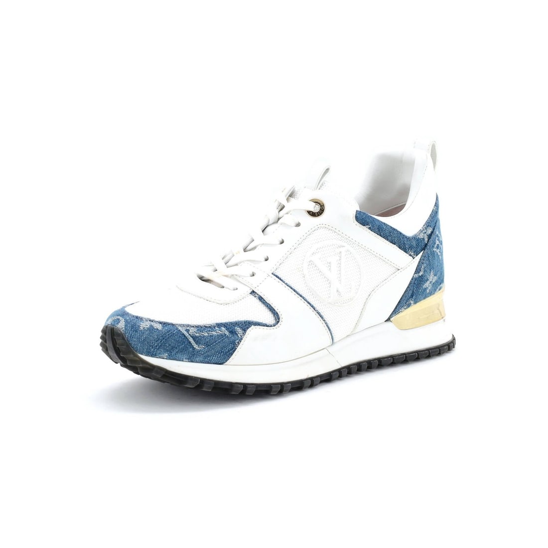 Louis Vuitton Women's Run Away Sneakers Mesh with Monogram Denim and Leather (1 of 6)
