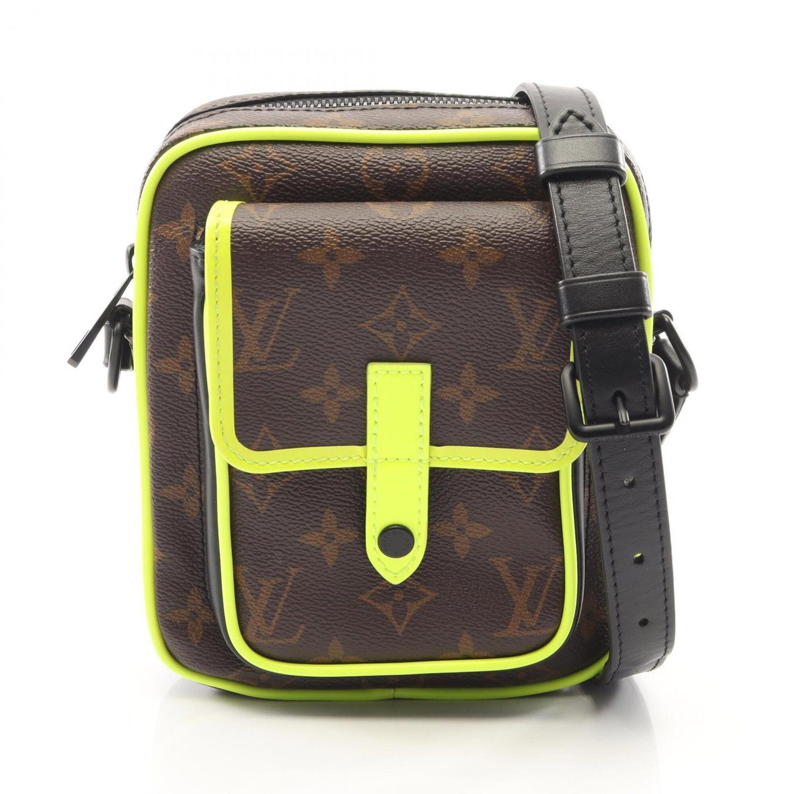 Leather Louis Vuitton Coated Canvas Shoulder Bag (1 of 9)