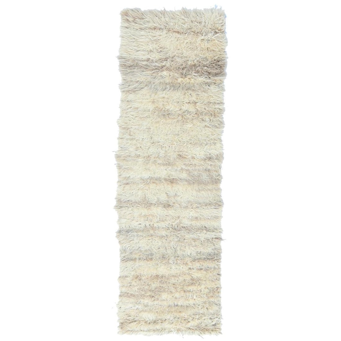 2'6"x8' Ivory Moroccan Berber Extra Soft Wool Hand Knotted Runner Rug (1 of 7)