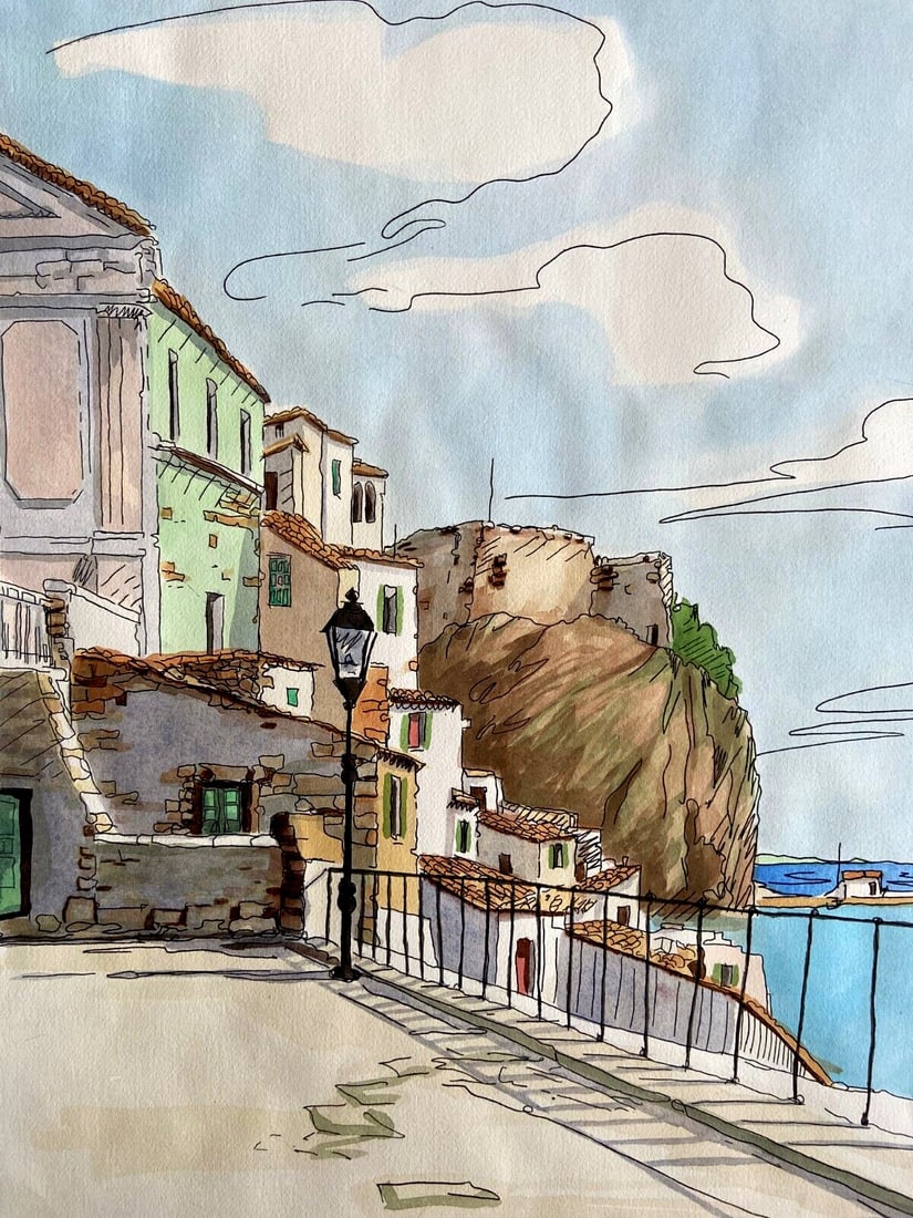 Aldo Riso "Scilla" 60x80 -Painted Etching - Authenticated - 3