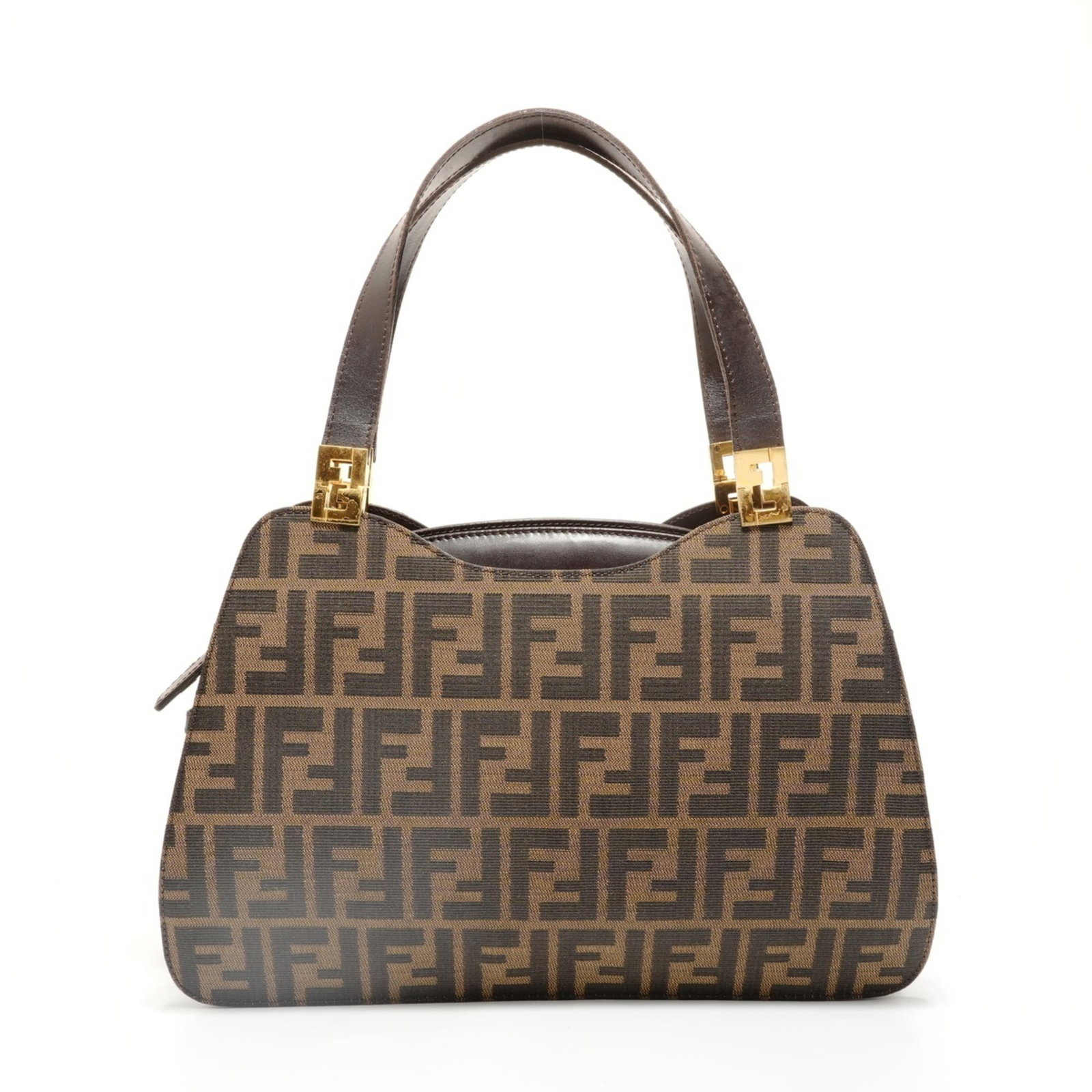 Fendi Canvas Handbag: Fendi Canvas Handbag A timeless and stylish Fendi canvas handbag in rich brown, perfect for everyday use. With its classic design and spacious interior, this versatile bag is ideal for work or play,