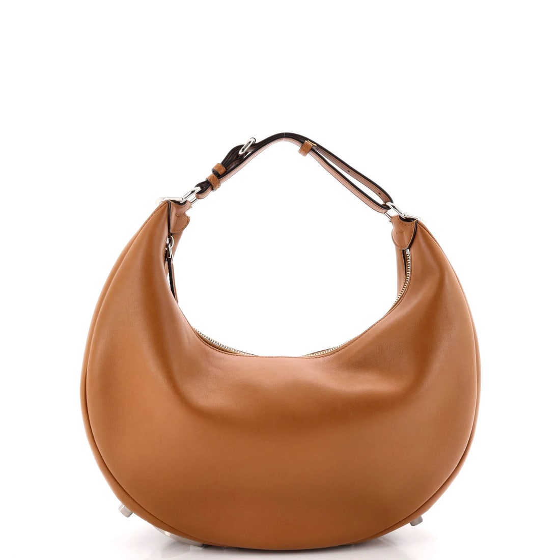 Fendi medium leather bag: Fendi medium leather bag A timeless Fendi medium leather bag in rich, warm brown, boasting classic hobos style with clean lines and understated elegance. With its sturdy leather exterior and spacious