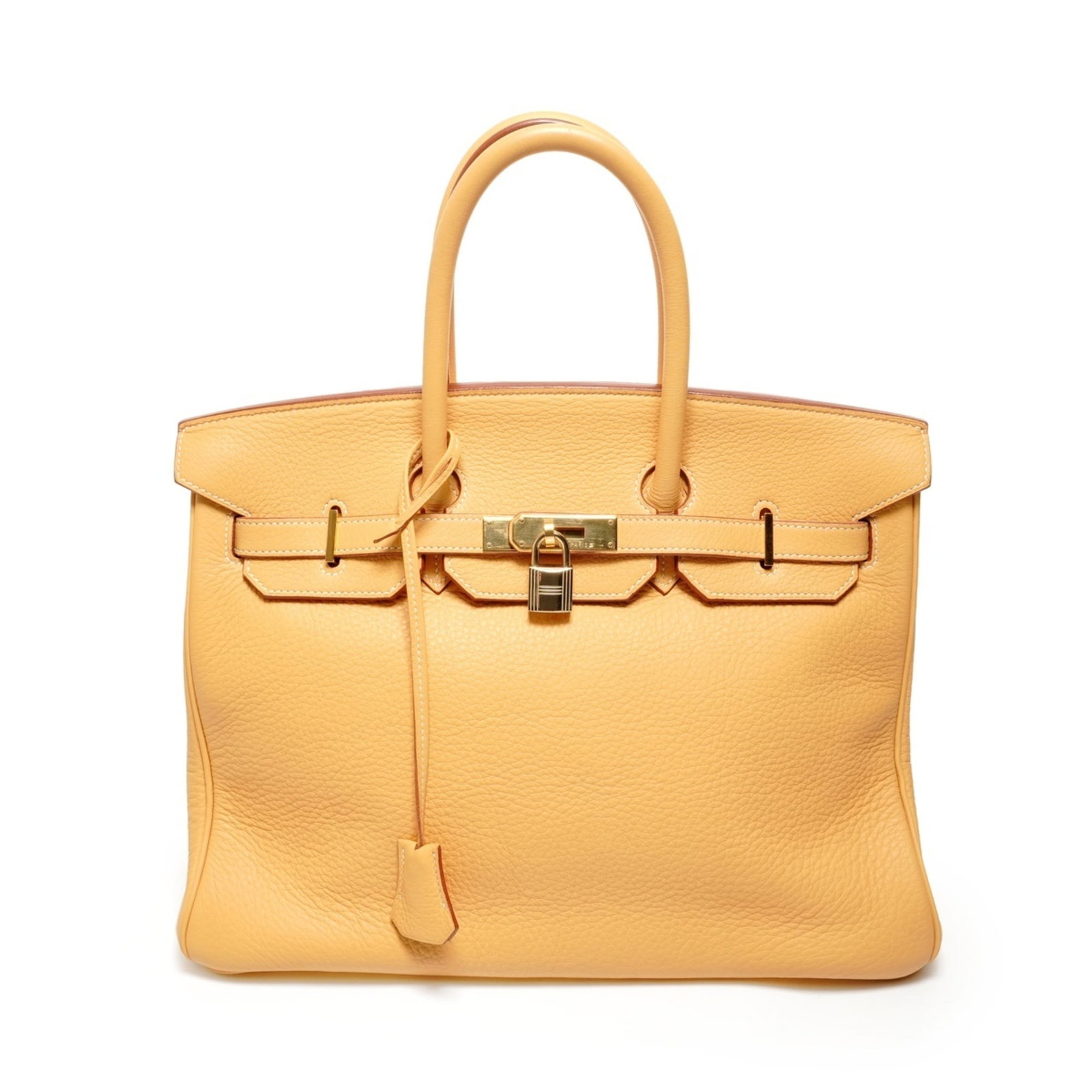Hermes Togo Leather Handbag: Hermes Togo Leather Handbag A timeless piece of luxury, this pre-owned Hermes Togo Leather Handbag boasts the iconic brand's signature natural sable color and exceptional craftsmanship. With its