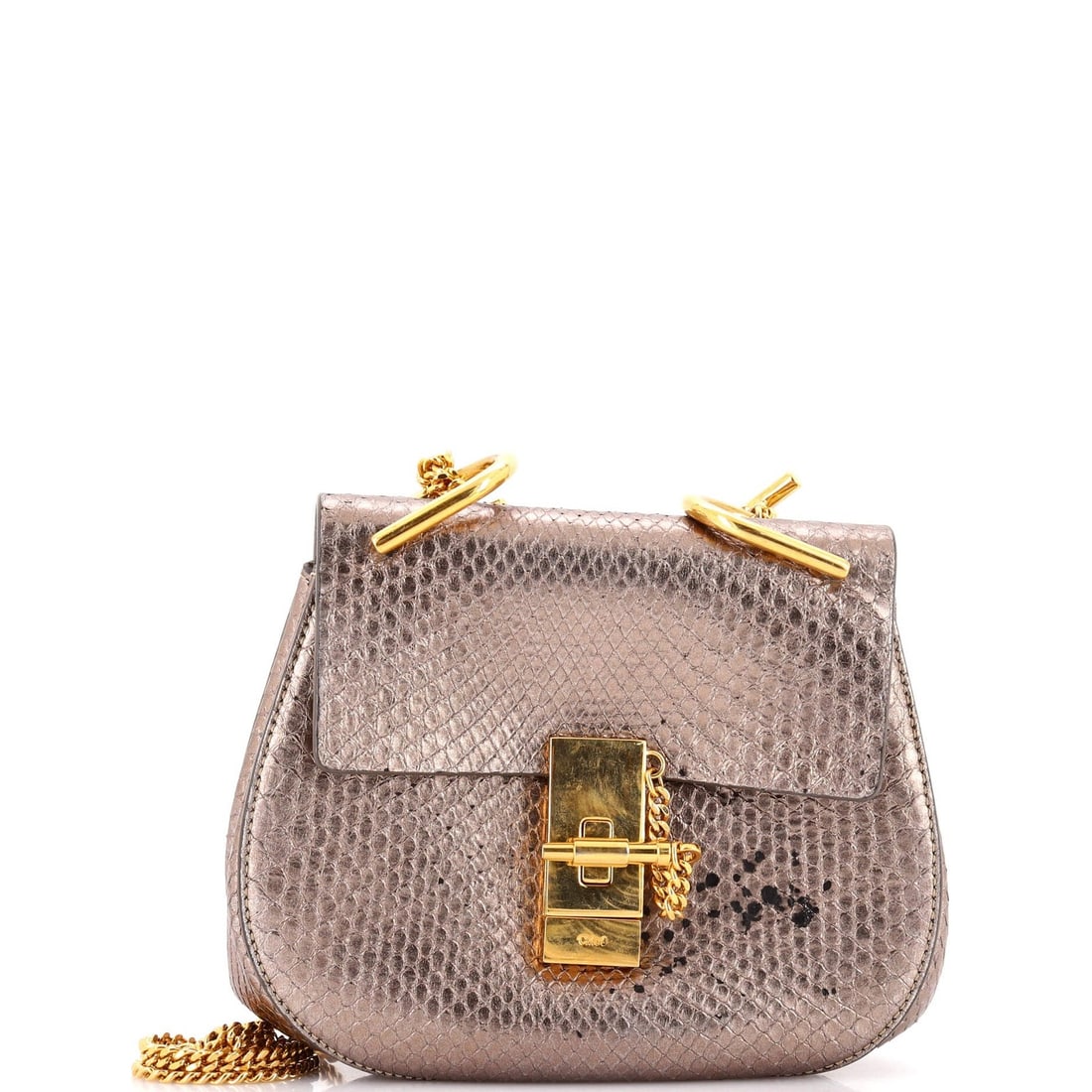 Chloe Drew Crossbody Bag Python Mini (1 of 8)