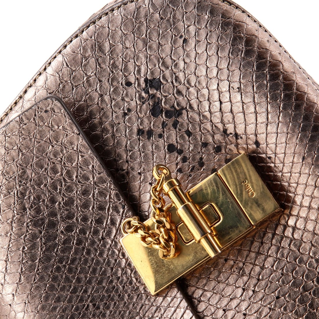 Chloe Drew Crossbody Bag Python Mini - 6