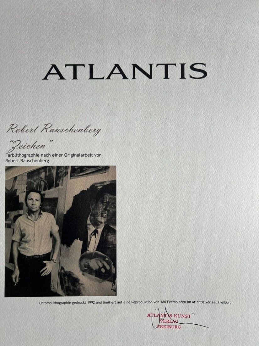Robert Rauschenberg Lithograph is Numbered 180 - 13