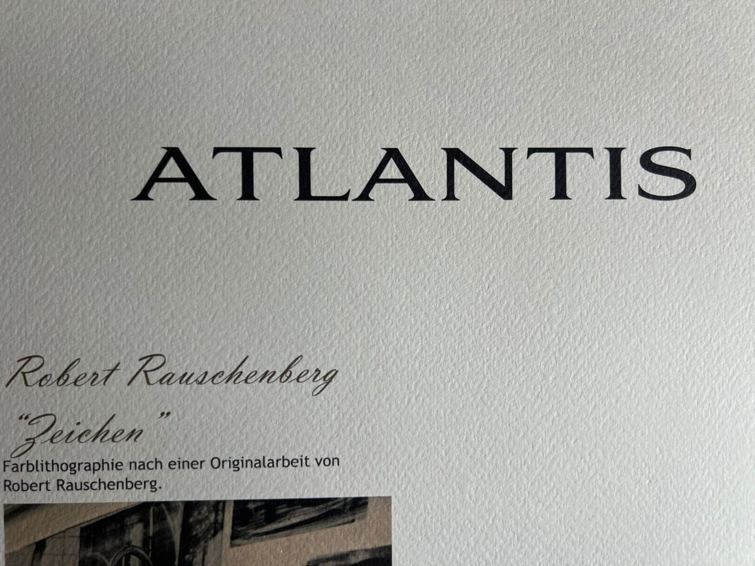 Robert Rauschenberg Lithograph is Numbered 180 - 14