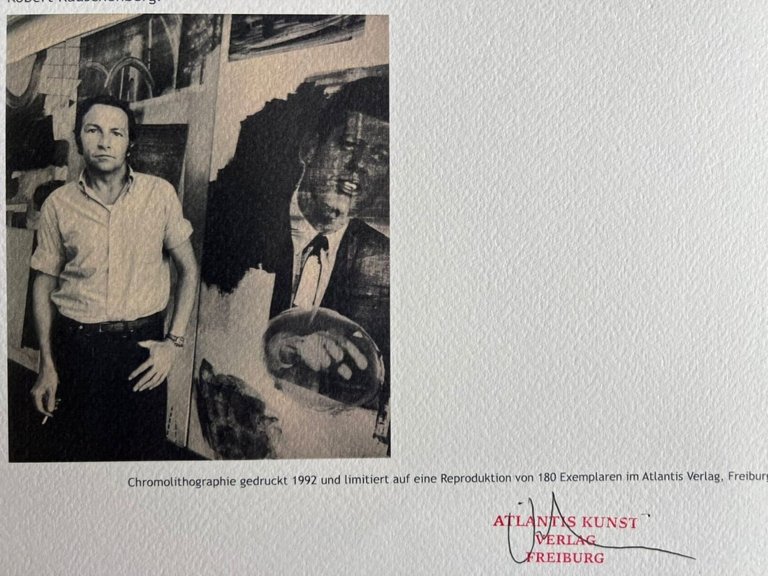 Robert Rauschenberg Lithograph is Numbered 180 - 15