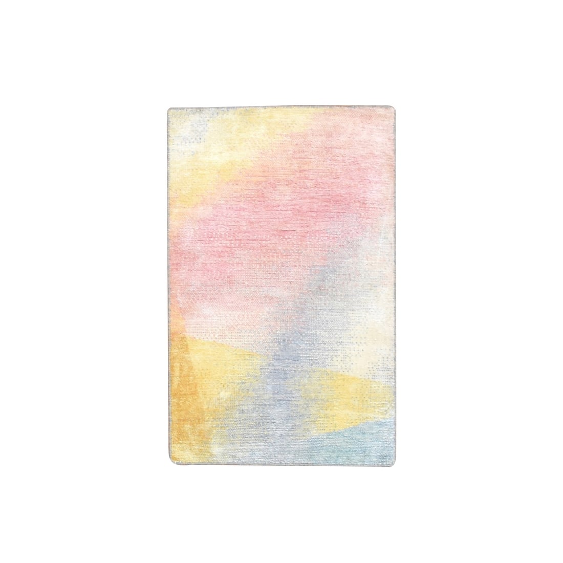 Modern pink rug hand knotted wool silk mat 2'x3'1".: Modern pink rug hand knotted wool silk mat 2'x3'1". Add a touch of modern elegance to your space with this stunning hand-knotted wool silk rug, expertly crafted in India using traditional techniques a