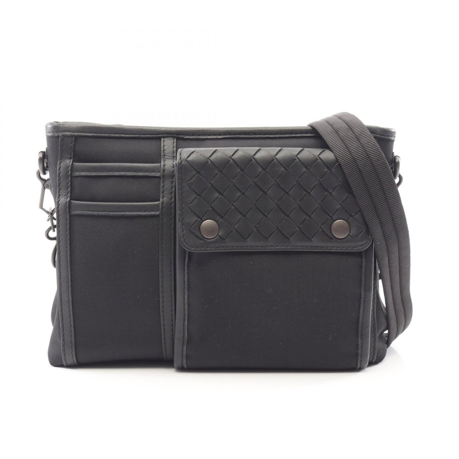 Bottega Veneta Handbag, Shoulder Bag Nylon, Leather (1 of 8)