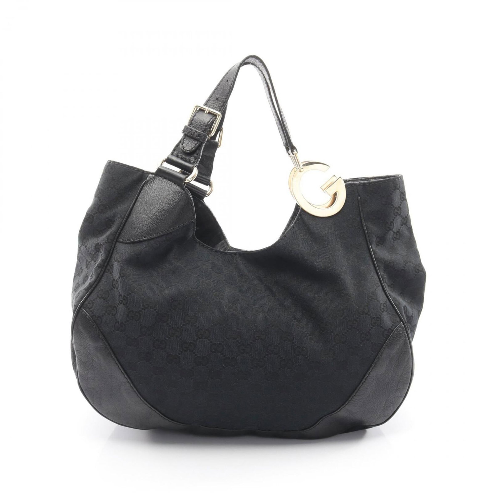 Gucci Handbag, Shoulder Bag Gg Canvas, Leather (1 of 8)