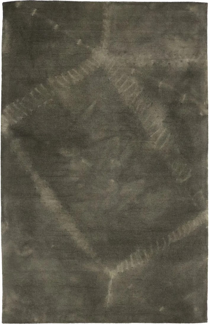 5x8 Hand-Tufted Dark Brown Tie-Dye Style Area Rug Modern Contemporary Carpet (1 of 14)