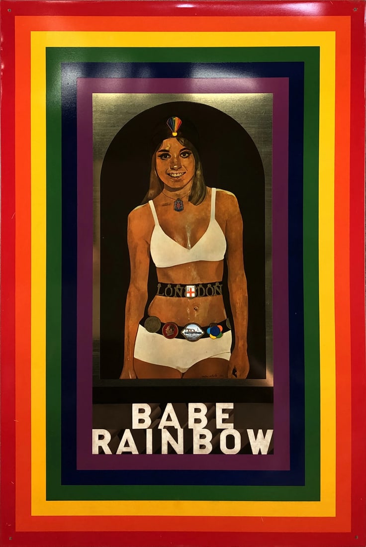PETER BLAKE Babe Rainbow 26" x 17.5" Mixed Media 1968 Pop Art Multicolor (1 of 20)