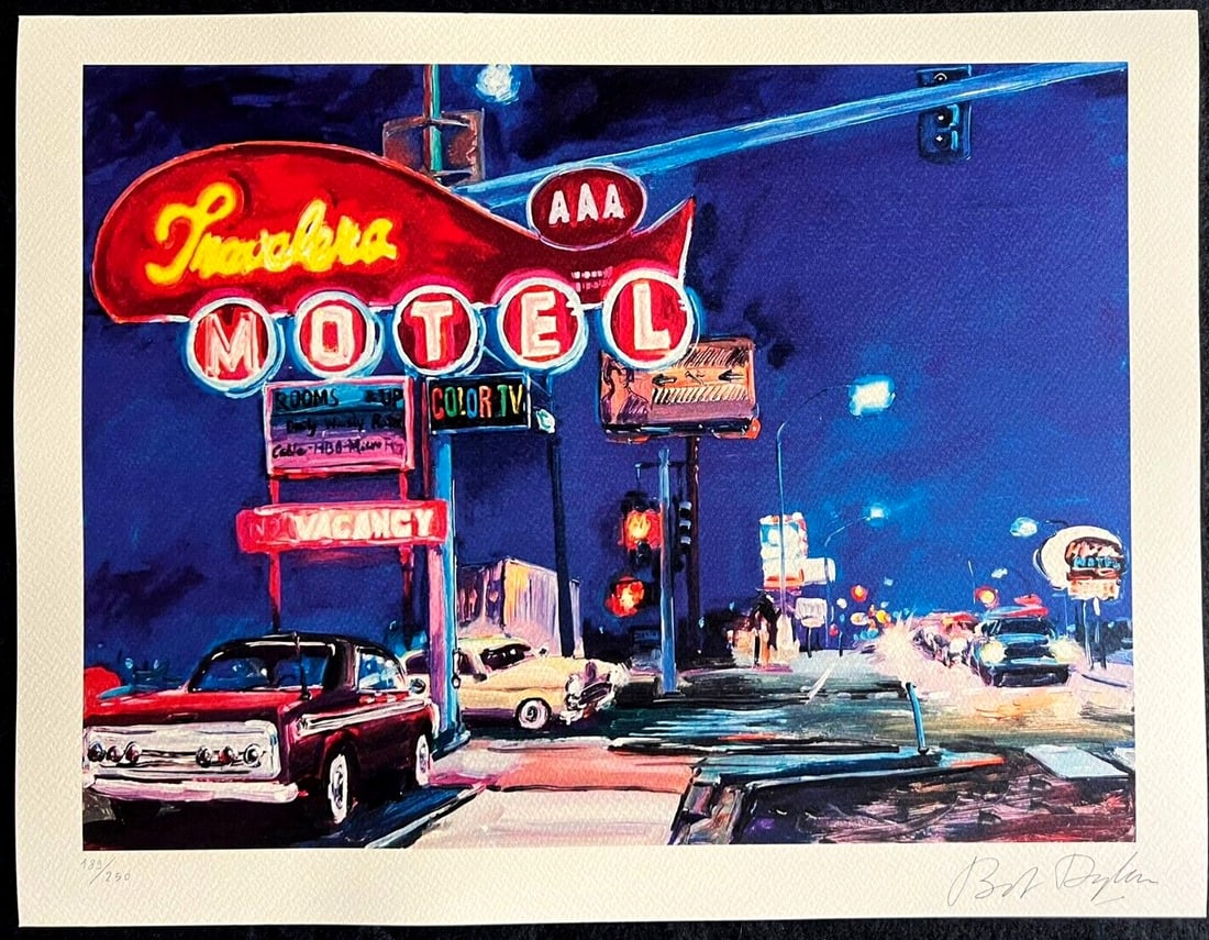 Bob Dylan is a numbered lithograph of art. (1 of 10)