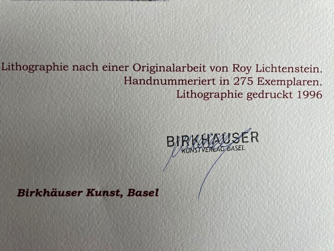 Lithograph Numbered by Roy Lichtenstein - 12