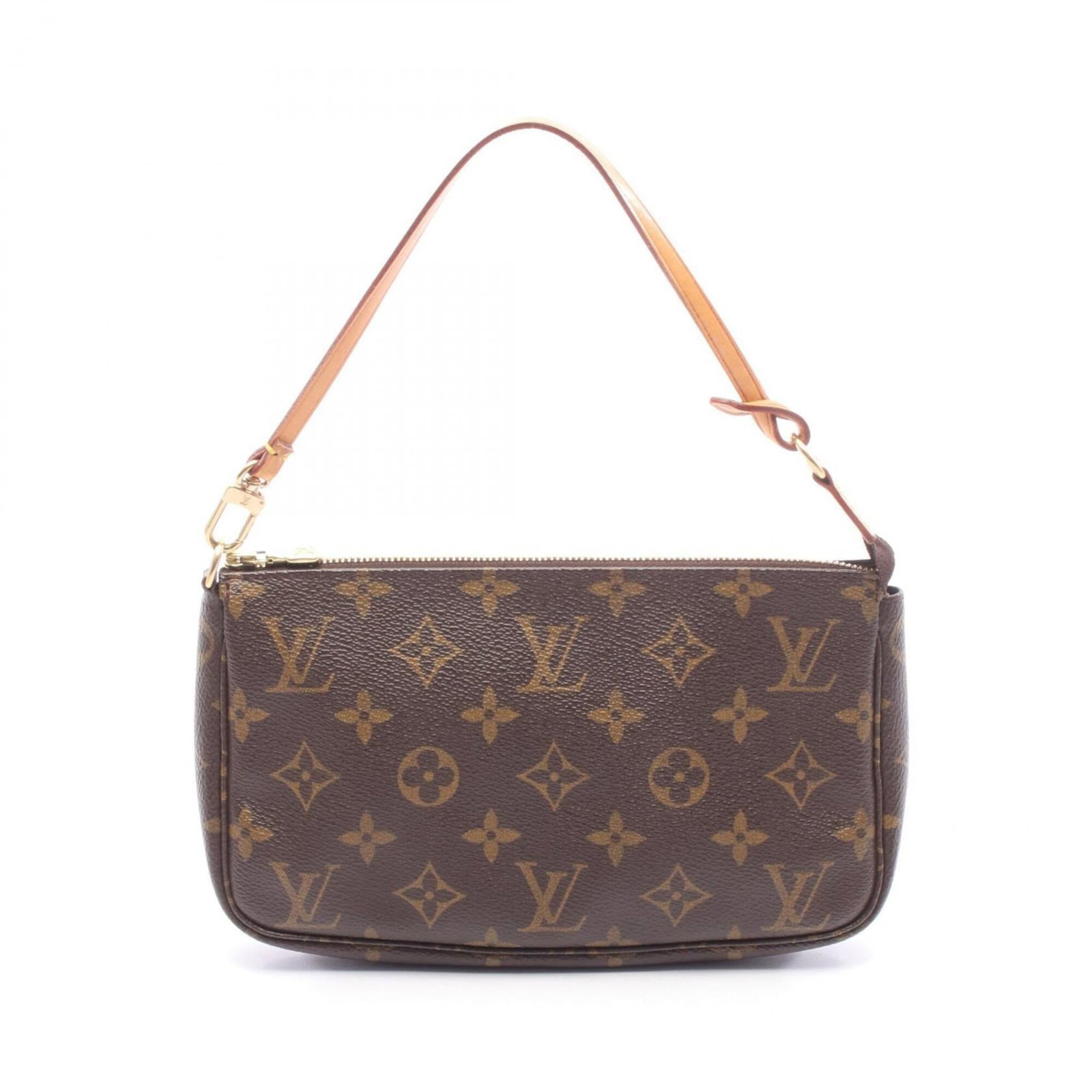 Louis Vuitton Coated Handbag Canvas Monogram Leather (1 of 8)