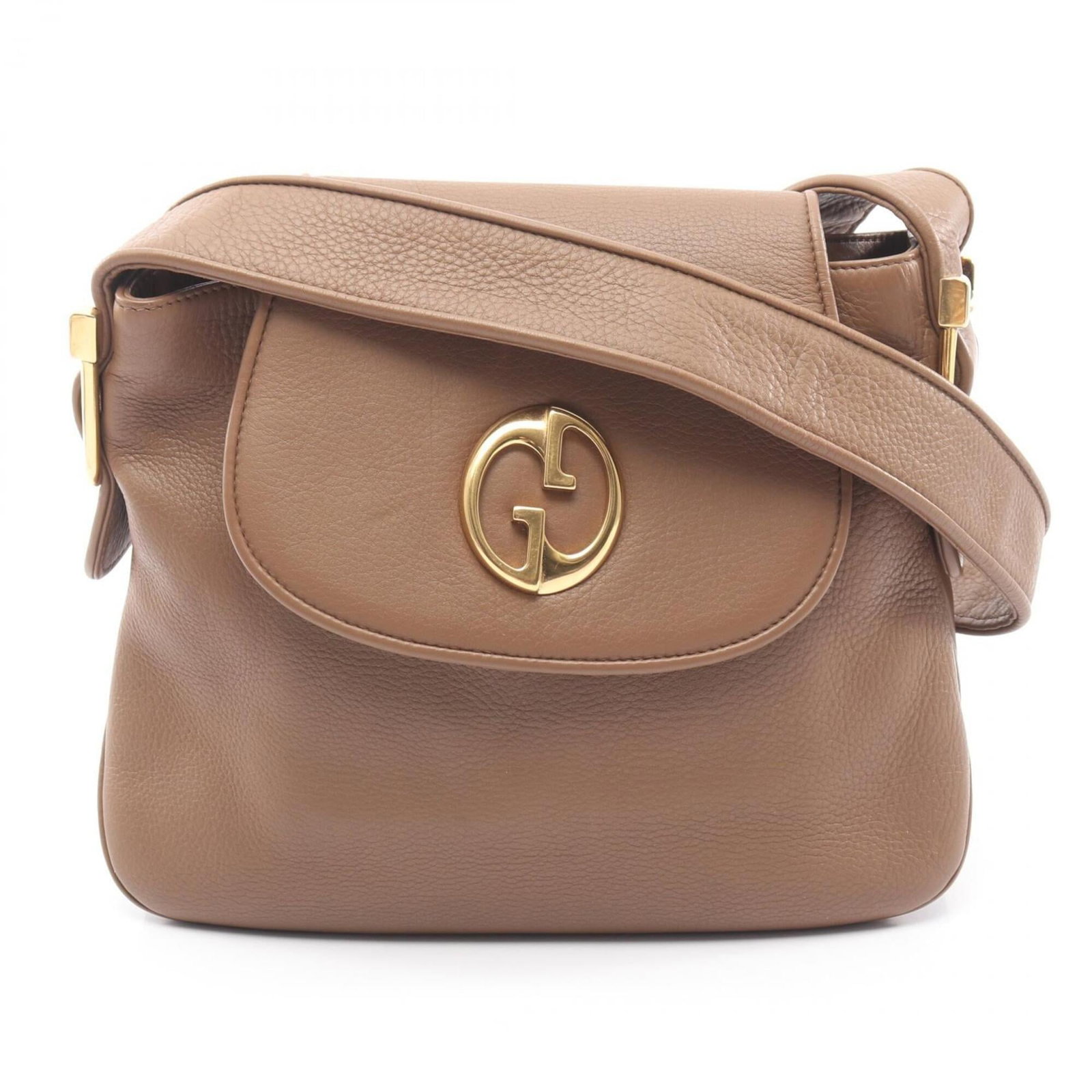 Gucci leather shoulder bag: Gucci leather shoulder bag A timeless Gucci leather shoulder bag in a versatile gray hue, perfect for adding an air of sophistication to any outfit. With its classic design and premium materials,