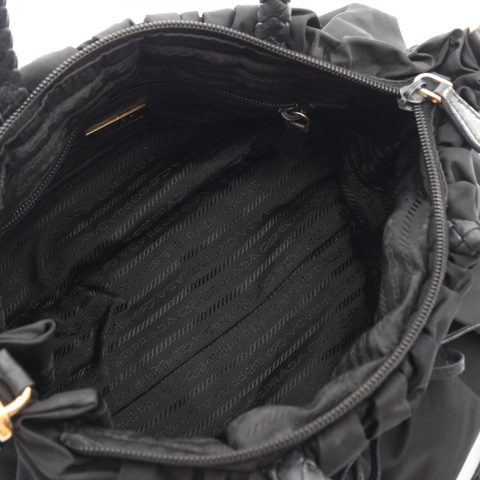 Prada Handbag Nylon, Leather - 3