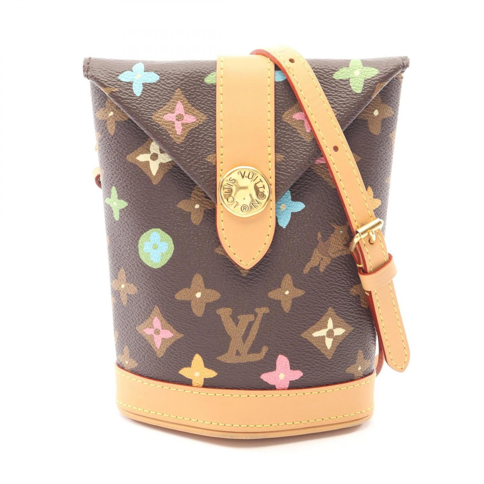 Louis Vuitton Coated Canvas Leather Shoulder Bag: Louis Vuitton Coated Canvas Leather Shoulder Bag A timeless and stylish shoulder bag from the iconic Louis Vuitton brand, this brown coated canvas leather bag boasts classic design with a modern