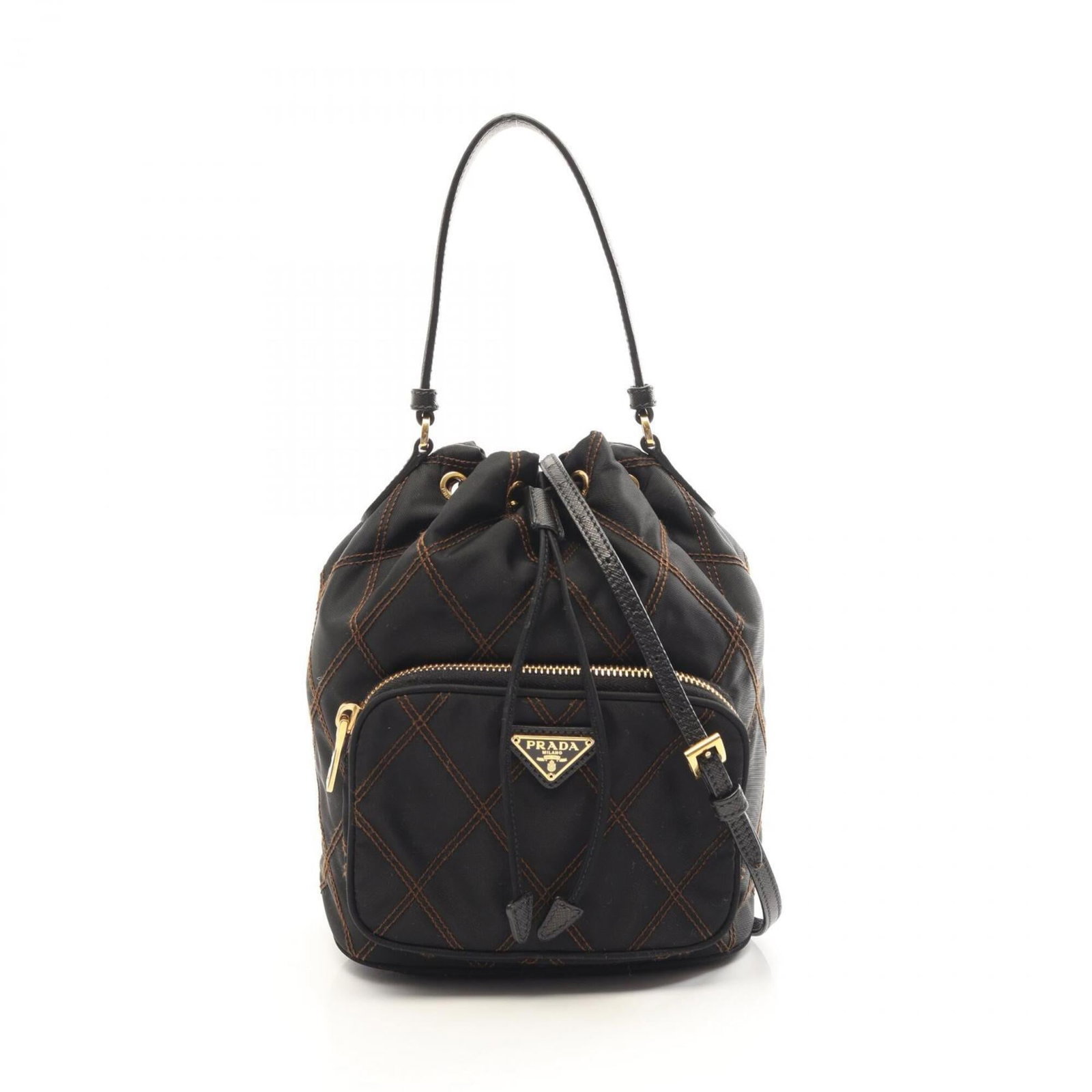 Prada handbag nylon saffiano triangle (1 of 8)