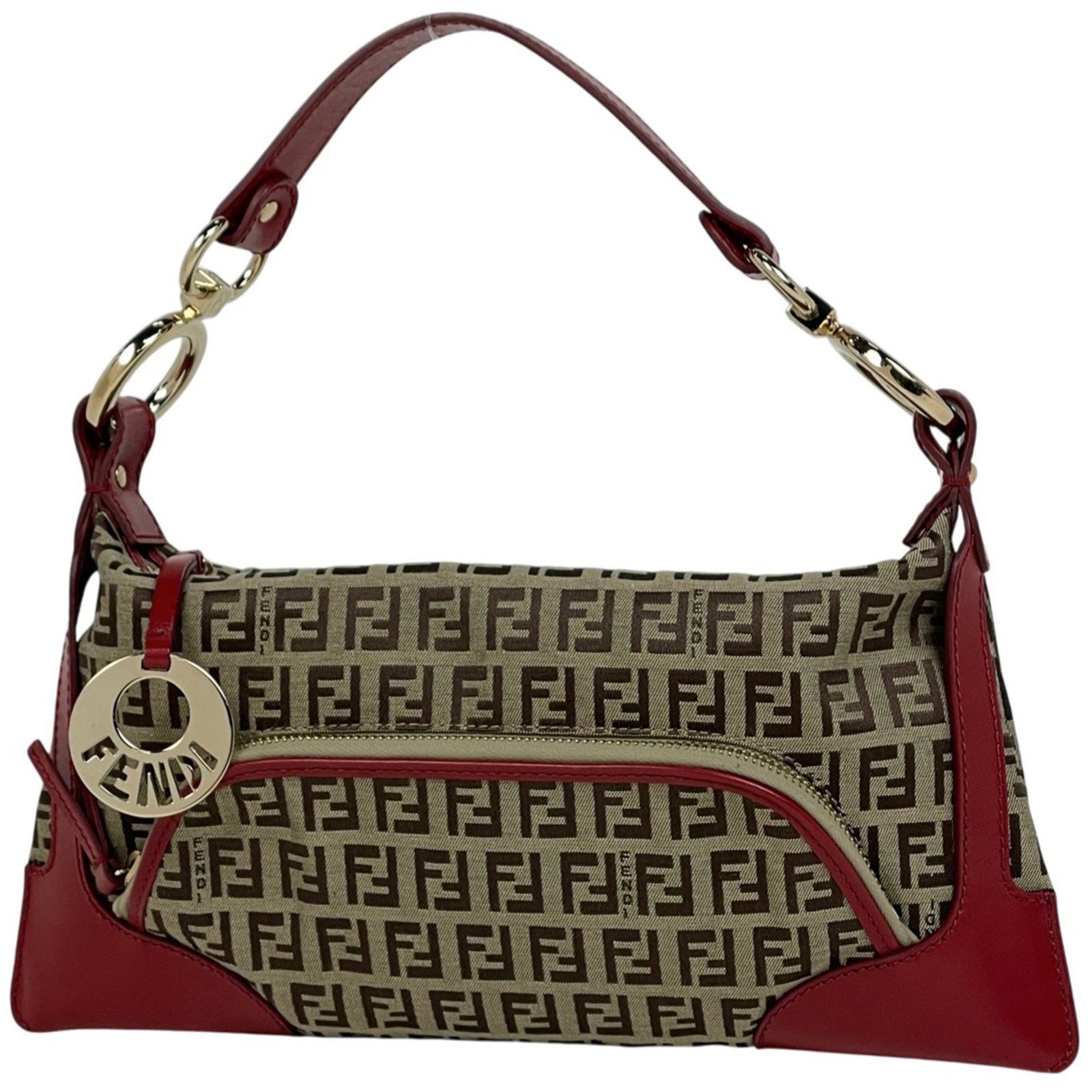 Fendi Canvas Handbag Leather (1 of 8)