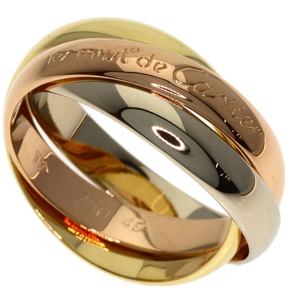 CARTIER Trinity #49 Ring K18 Yellow Gold K18 White Gold (1 of 5)