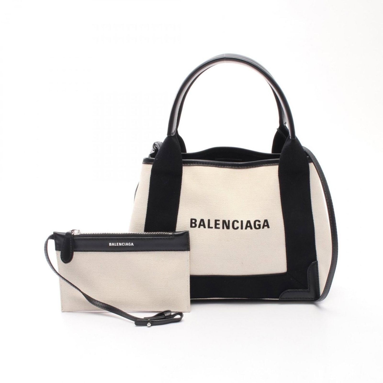 Balenciaga Handbag, Pouch Canvas, Leather (1 of 9)