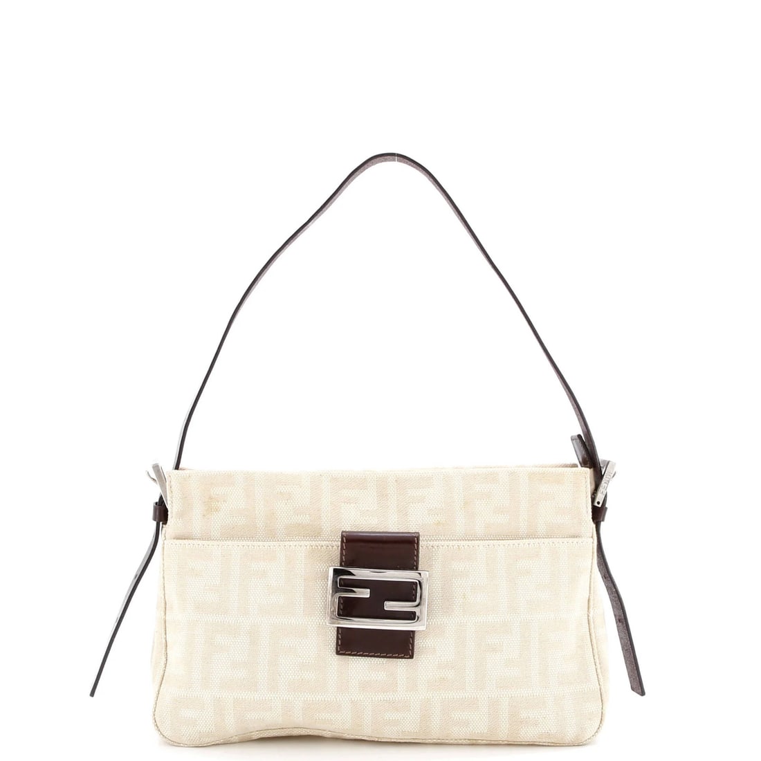 Fendi Vintage Pocket Shoulder Bag Zucca Canvas Small (1 of 6)