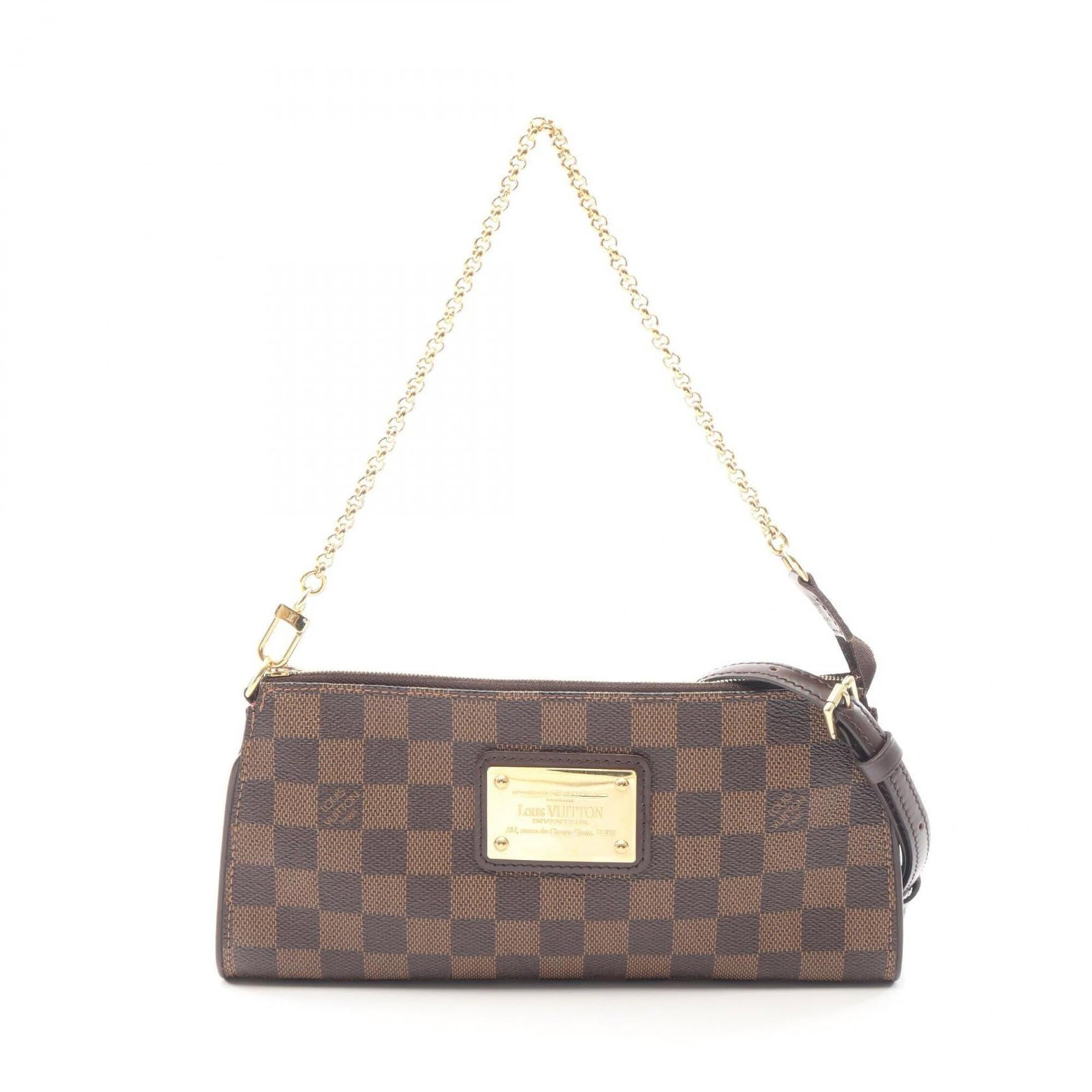Louis Vuitton Coated Leather Damier Canvas Handbag: Louis Vuitton Coated Leather Damier Canvas Handbag A timeless classic, this Louis Vuitton Damier Canvas handbag boasts the iconic monogram pattern in rich brown leather and coated canvas, exuding