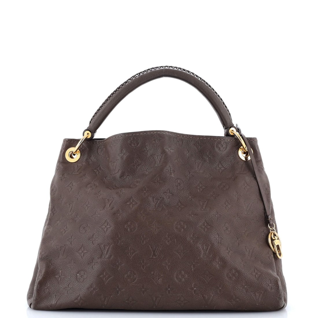 Louis Vuitton is an artsy handbag with monogram empreinte leather.: Louis Vuitton is an artsy handbag with monogram empreinte leather. The Louis Vuitton Artsy Handbag is a timeless piece that exudes elegance and sophistication, thanks to its iconic monogram empreinte