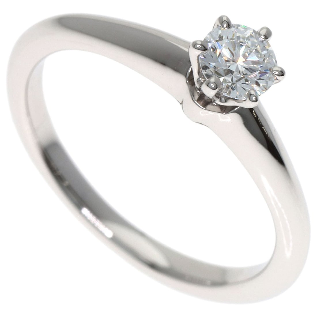 Tiffany Co platinum solitaire diamond ring (1 of 9)